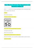 New Mexico Drivers Test Questions and  Answers Rated A&plus;