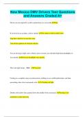 New Mexico DMV Drivers Test Questions  and Answers Graded A&plus;