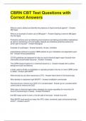 CBRN CBT Test Questions with Correct Answers