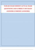 NUR 631 EXAM NEWEST ACTUAL EXAM QUESTIONS AND CORRECT DETAILED ANSWERS (VERIFIED