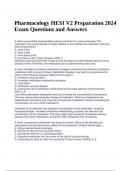 Pharmacology HESI V2 Preparation 2024 Exam Questions and Answers&period;