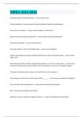 OMSA 2023-2024 Questions and answers latest update 