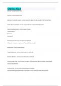 OMSA 2023 Questions and answers latest update 