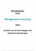 Management in de zorg NCOI / Alle lesaantekeningen met leerdoelen 2024