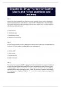 Chapter 23&colon; Drug Therapy for Gastric Ulcers and Reflux questions and answers