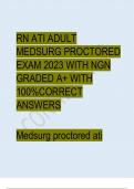 RN ATI ADULT MEDSURG PROCTORED EXAM 2023 WITH NGN GRADED A+ WITH 100%CORRECT ANSWERS Medsurg proctored ati What is skeletal traction? - correct answers-traction that uses pulling force to promote/maintain alignment of the injured area Manifestations of fe