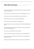 HSC 203 Final Exam questions with answers 2024