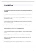 Hsc 203 final Exam questions and answers 2024