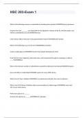 HSC 203-Exam Questions And Answers 2024