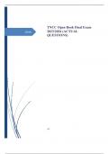 TNCC Open Book Final Exam 2023/2024 (ACTUAL QUESTIONS)