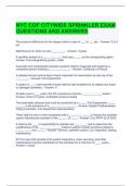 NYC COF CITYWIDE SPRINKLER EXAM QUESTIONS AND ANSWERS 2024