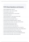 FCTC Exam Questions and Answers 100% correct