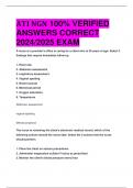 BEST REVIEW ATI NGN 100&percnt; VERIFIED  ANSWERS CORRECT 2024&sol;2025 EXAM