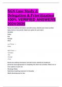 BEST REVIEW NGN Case Study 2&colon; Delegation & Prioritization 100&percnt; VERIFIED ANSWERS  2024&sol;2025