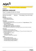 2023 AQA A-level ENGLISH LANGUAGE 7702/2 Paper 2 Language diversity and change Question  Paper & Mark scheme (Merged) June 2023 [VERIFIED] A-level ENGLISH LANGUAGE