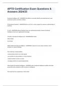 APTD Certification Exam Questions & Answers 2024&sol;25