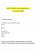 ANCC PMHNP Exam  Questions and Answers (2024 / 2025) (Verified Answers)