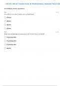 NR-351&colon; &vert;NR 351TRANSITIONS IN PROFESSIONAL NURSING PRACTICE SELF TEST 6 QUESTIONS WITH 100&percnt; SOLVED SOLUTIONS&vert; VERIFIED ANSWERS
