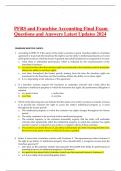 PFRS and Franchise Accounting Final Exam  Questions and Answers Latest Updates 2024