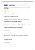 NURS 641 Final Questions and Answers&lpar;A&plus; Solution guide&rpar;