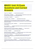 MN551 Unit 10 Exam  Questions and Correct  Answers