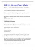 NUR 641- Advanced Pharm & Patho Exam (Questions and Answers)