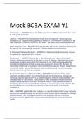 Mock BCBA EXAM #1
