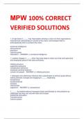 MPW 100% CORRECT VERIFIED SOLUTIONS