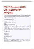 MS ATI Assessment 100% VERIFIED SOLUTION  2023/2024 