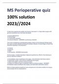 MS Perioperative quiz 100% solution 2023//2024