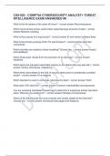 CS0-002 - COMPTIA CYBERSECURITY ANALYST&plus; THREAT INTELLIGENCE EXAM ANSWERED &num;8&period;