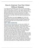 How to Improve Your Eye Vision Without Glasses