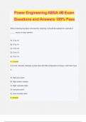 Power Engineering ABSA 4B Exam Questions and Answers 100% Pass