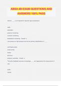 ABSA 4B EXAM QUESTIONS AND ANSWERS 100% PASS