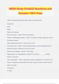 ABSA Study Guide22 Questions and Answers 100% Pass