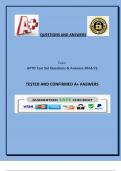 APTD Test Set Questions & Answers 202425.