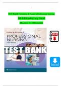 Leddy and Pepper’s Professional Nursing, 9th Edition TEST BANK by Lucy Hood, Verified Chapters 1 - 22, Complete Newest Version