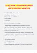 ACA [ICAEW] – ACCOUNTING EXAM QUESTIONS AND ANSWERS