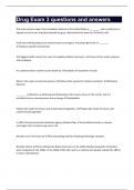 Drug Exam 3 questions and answers