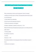 ARM 400 Exam Practice Exam Questions & Answers Already Graded A+ march exam 2024
