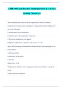 ARM 400 Exam Practice Exam Questions & Answers Already Graded A&plus; march exam 2024
