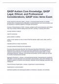 QASP Autism Core Knowledge, QASP Legal, Ethical, and Professional Considerations, QASP misc items Exam