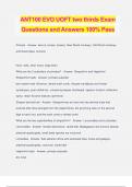 ANT100 EVO UOFT two thirds Exam Questions and Answers 100% Pass