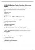 GMS 6630 Histology Practice Questions with correct answers
