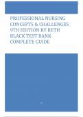 PROFESSIONAL NURSING  CONCEPTS & CHALLENGES  9TH EDITION BY BETH  BLACK TEST BANK  COMPLETE GUIDE