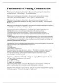 Fundamentals of Nursing&comma; Communication