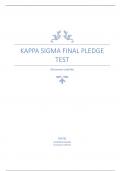 Kappa Sigma Final Pledge Test