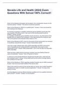 Nevada Life and Health &lpar;2024&rpar; Exam Questions With Solved 100&percnt; Correct&excl;&excl;
