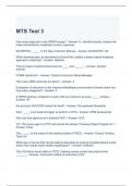 MTS Test 3 Questions and Answers