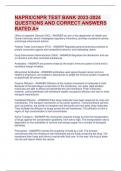 NAPRX&sol;CNPR TEST BANK 2023-2024  QUESTIONS AND CORRECT ANSWERS RATED A&plus;